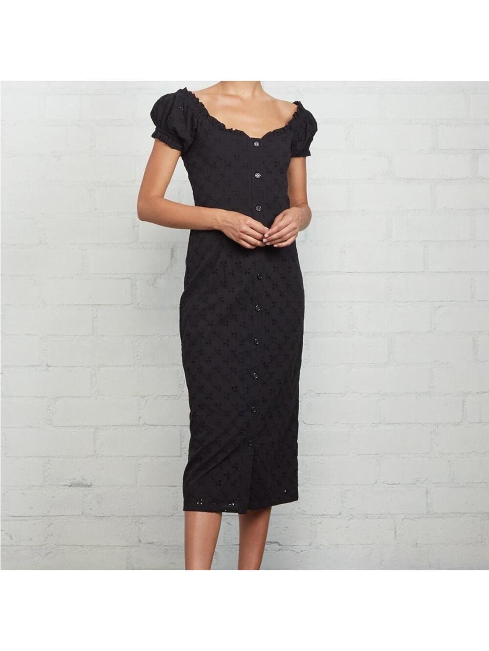 Rachel Pally Eyelet Dress in Black NWOT Sz Medium